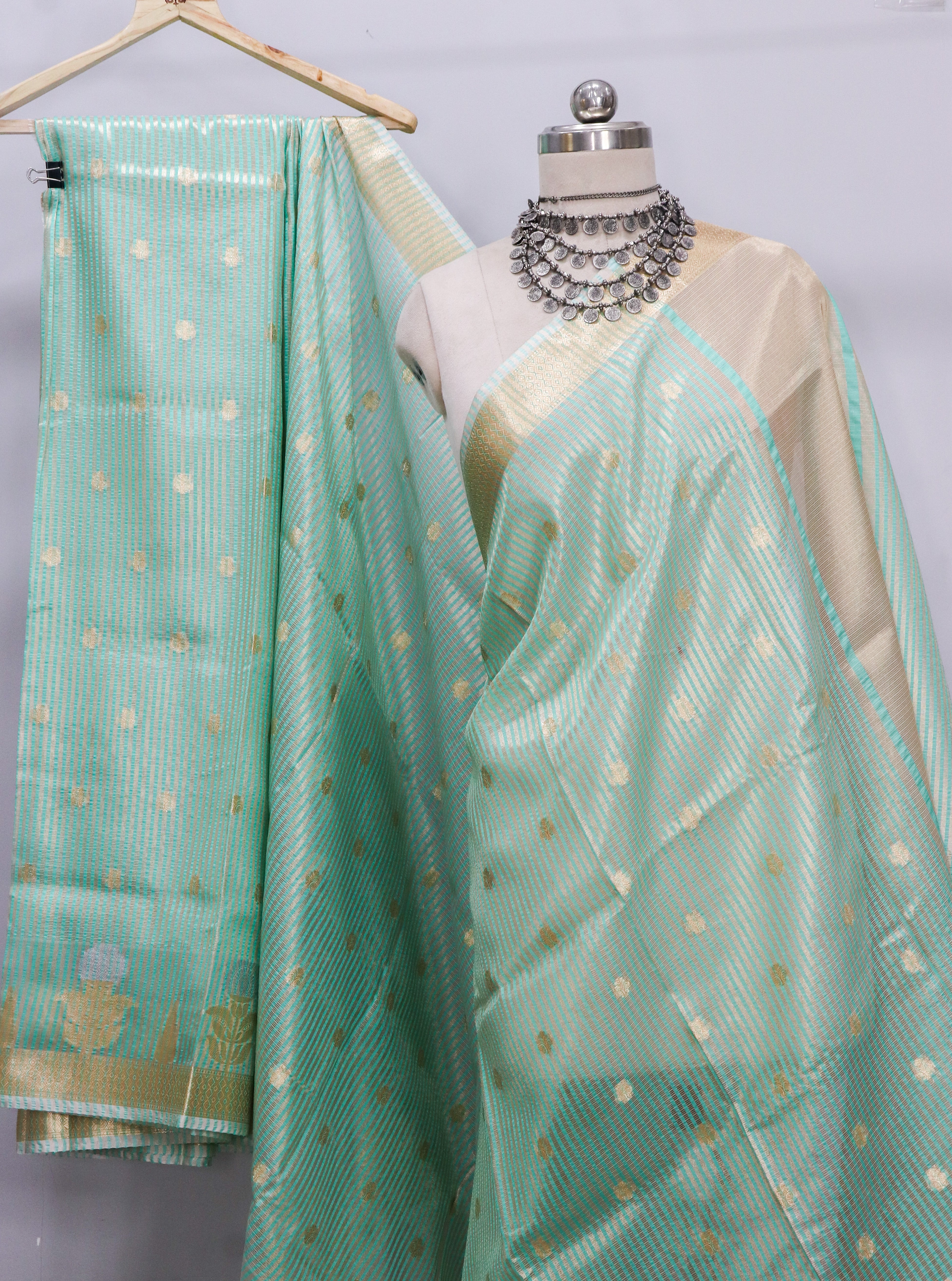 Banarasi Cotton Silk Silk Saree Allover Golden Zari Buti