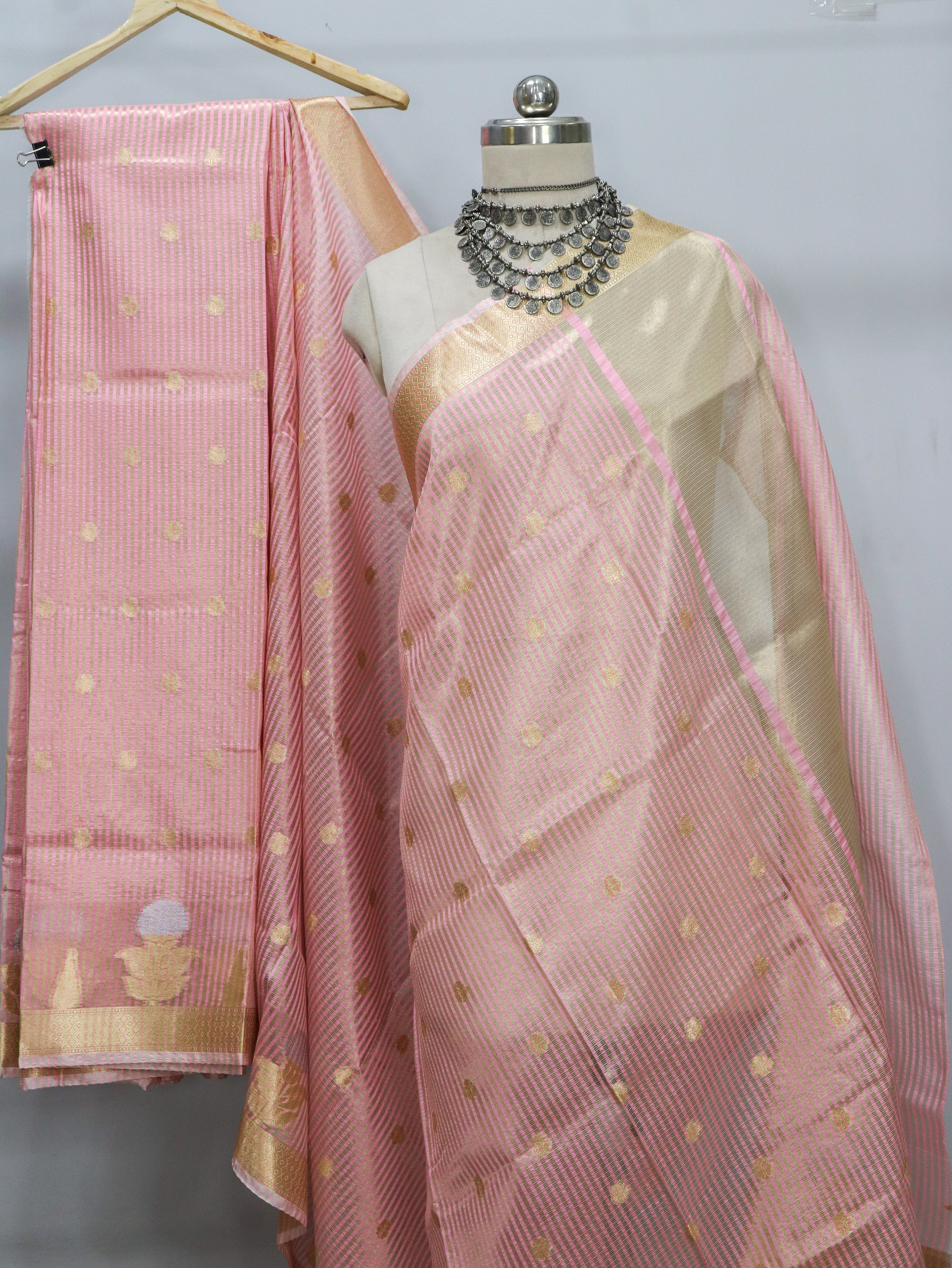 Banarasi Cotton Silk Silk Saree Allover Golden Zari Buti