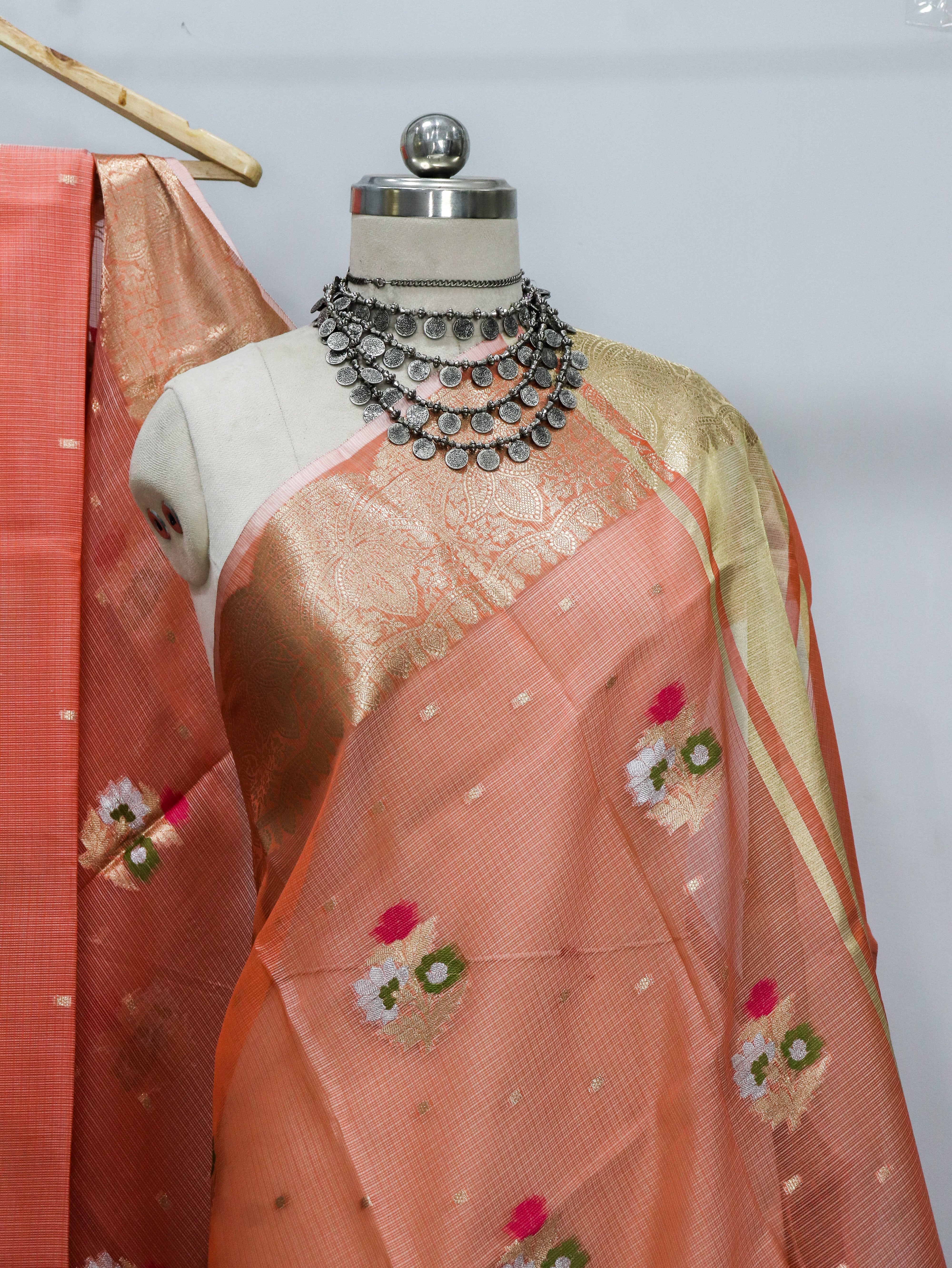 Banarasi Kota Silk Saree With Zari And Tilfi Meena Buti