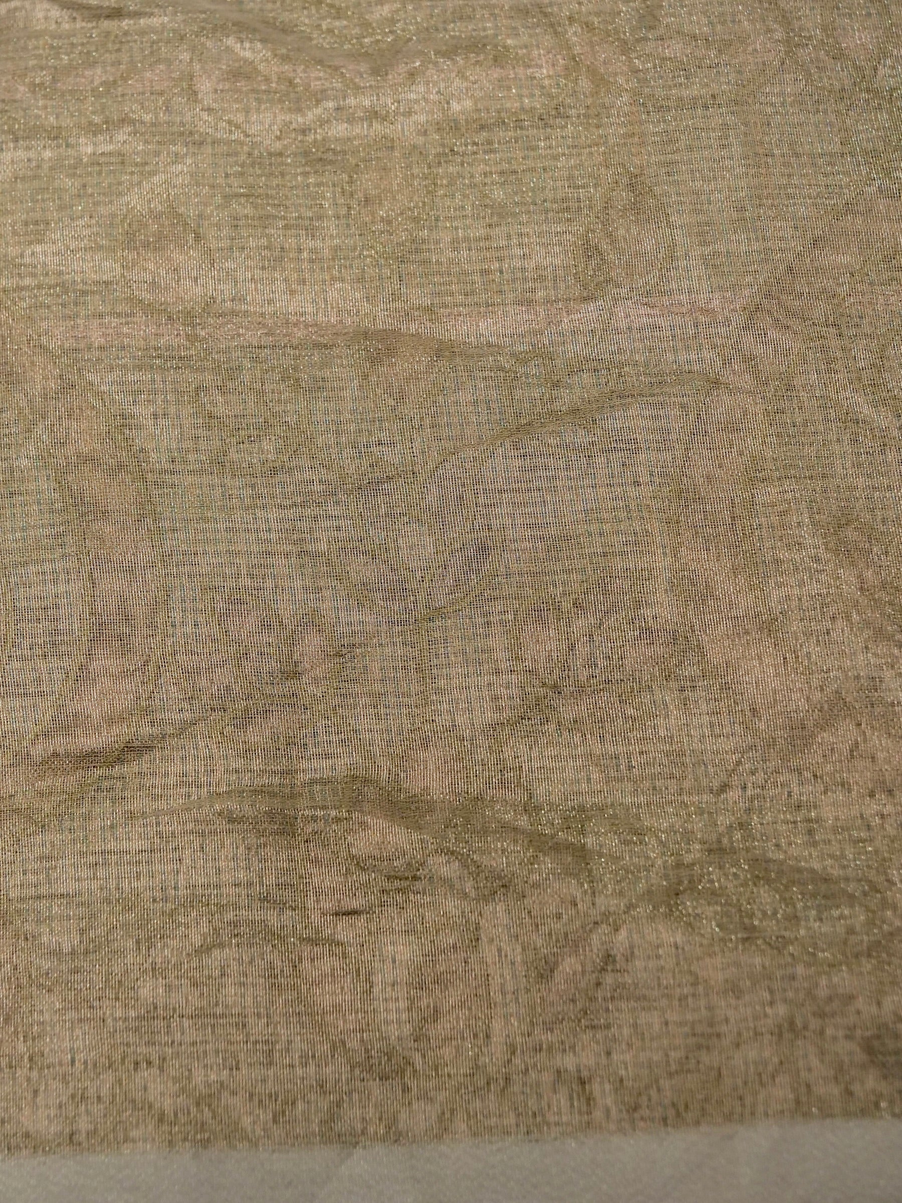 Banarasi kota tissue silk allover jari linning and embroidery aplic pallu attached applic computer embroidery border with golden tissue Blouse