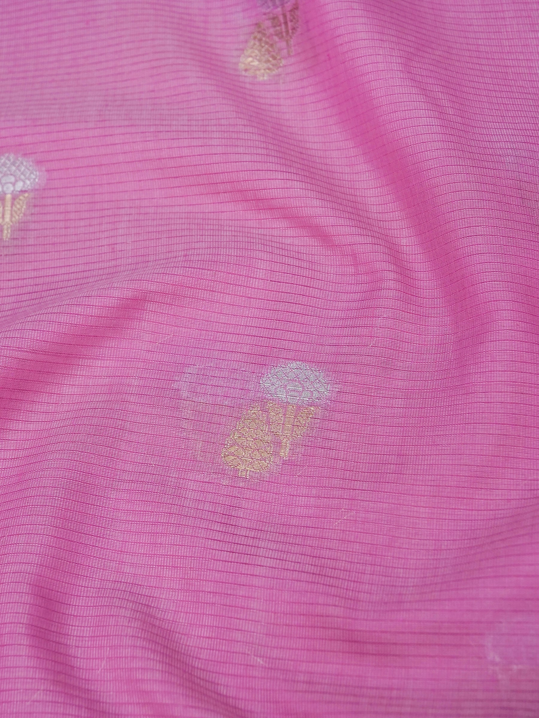 Banarasi Mangalgiri cotton silk allover jari meena buti with buta border with lining Blouse