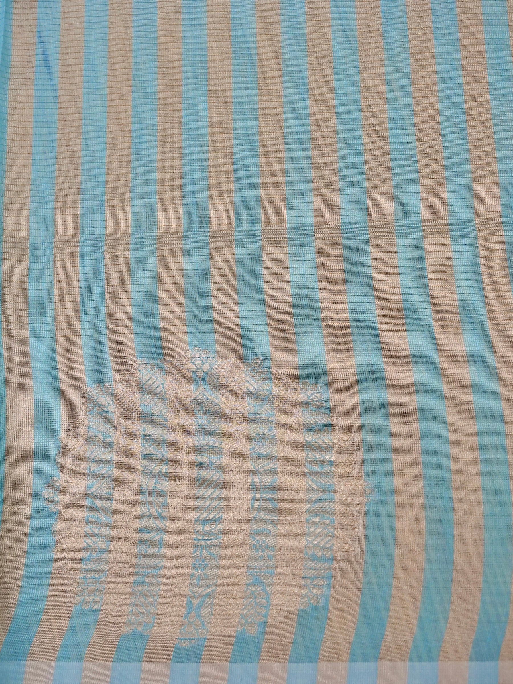 Banarasi Mangalgiri cotton silk allover jari meena buti with buta border with linning Blouse