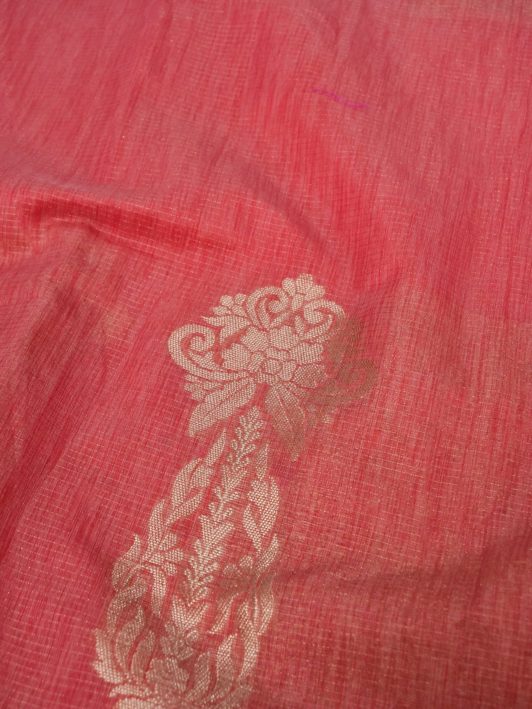 Banarasi Tassar silk zari linning skurt Buta border banarasi pallu with jacquard Blouse