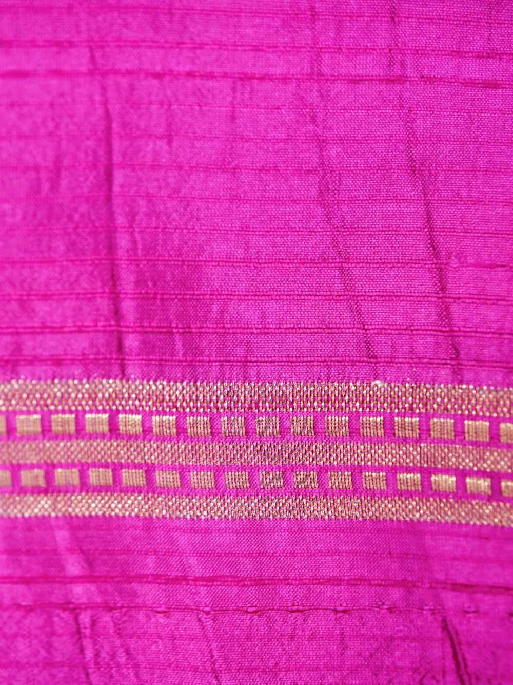 Banarasi Mulbar Silk Saree Allover Zari Strip and Buti with Meena Border