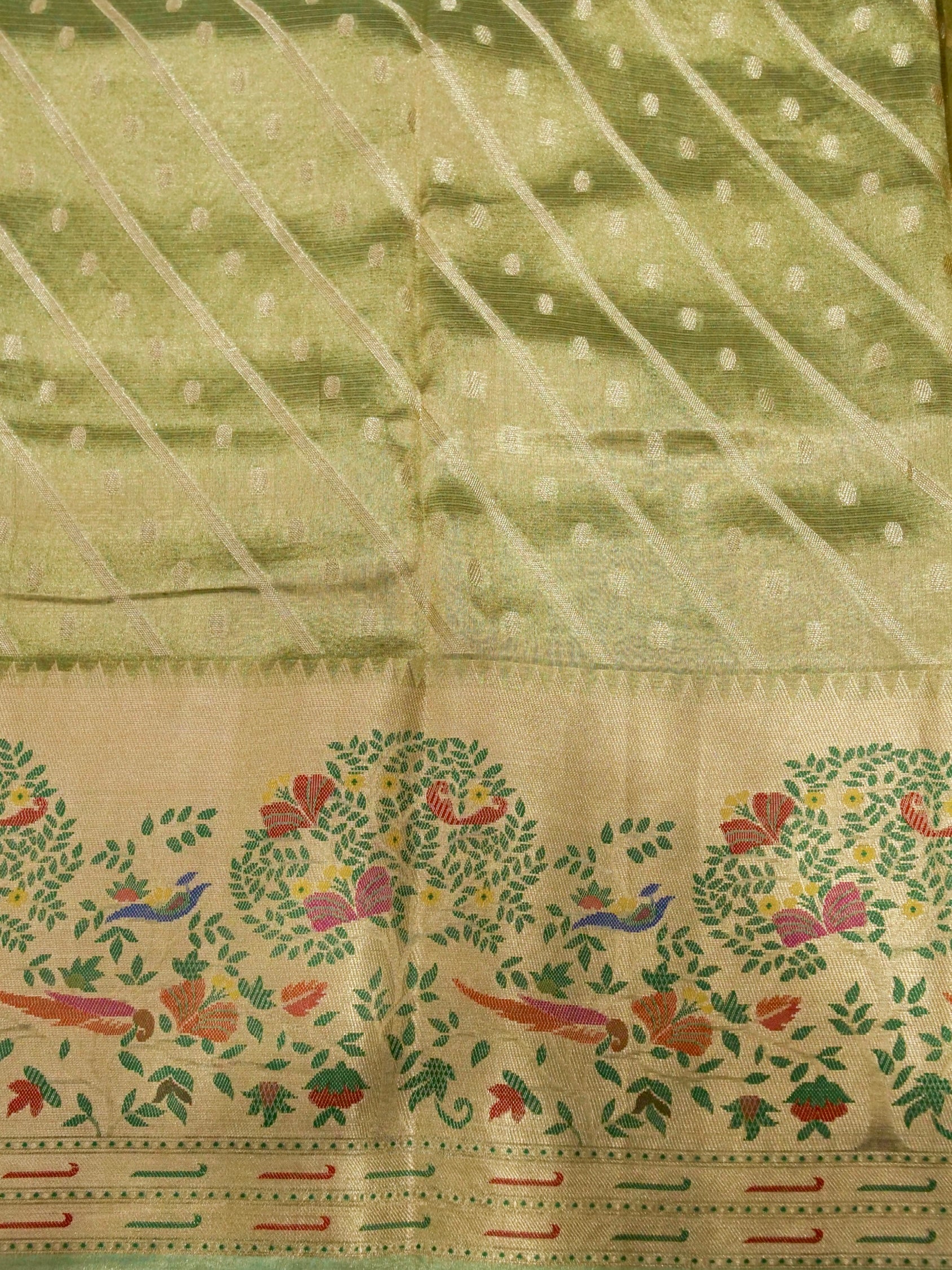 Banarasi Pure Tissue Silk with Resham Meena
