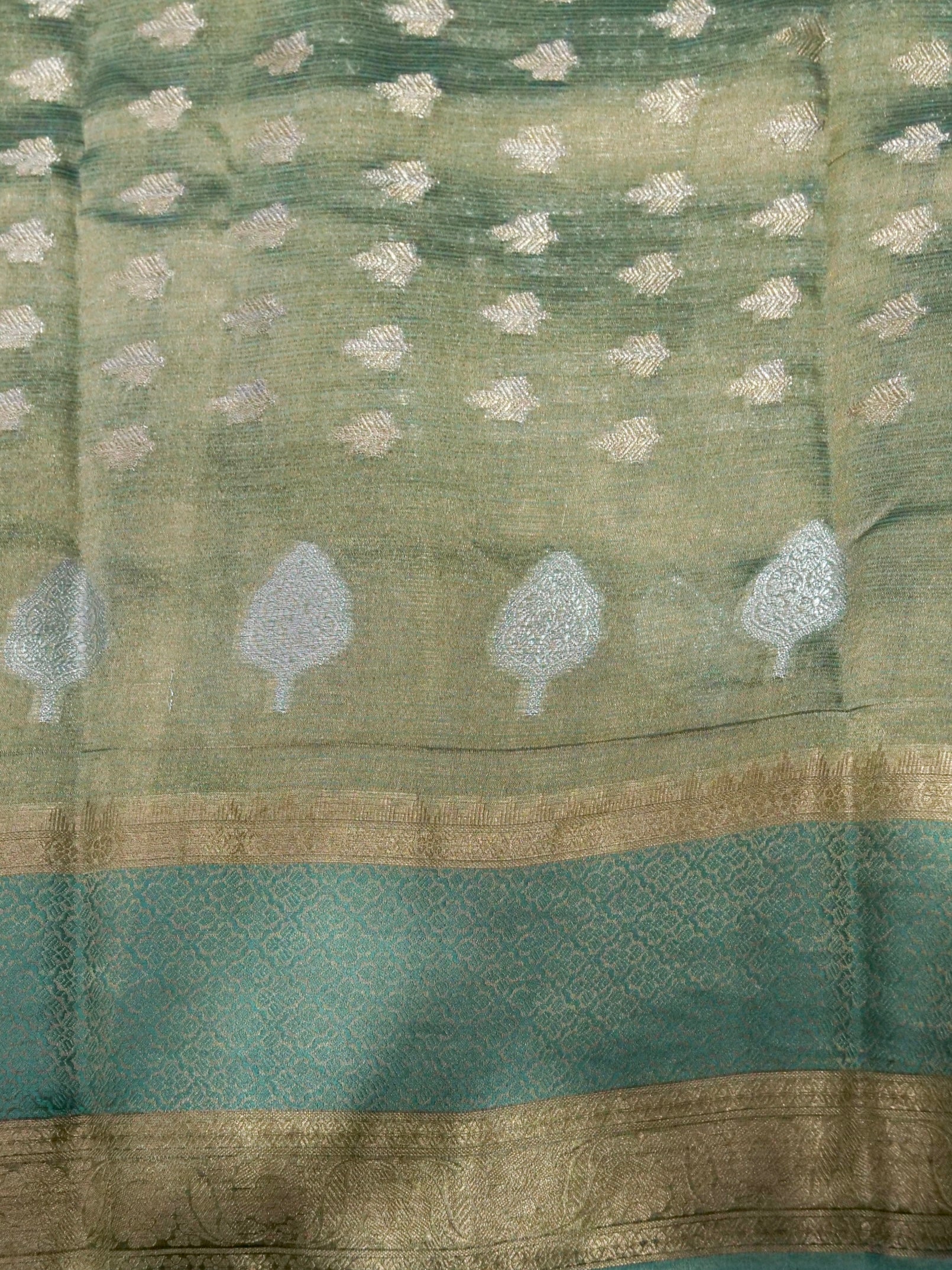 Banarasi Pure Tissue Silk with Resham Meena