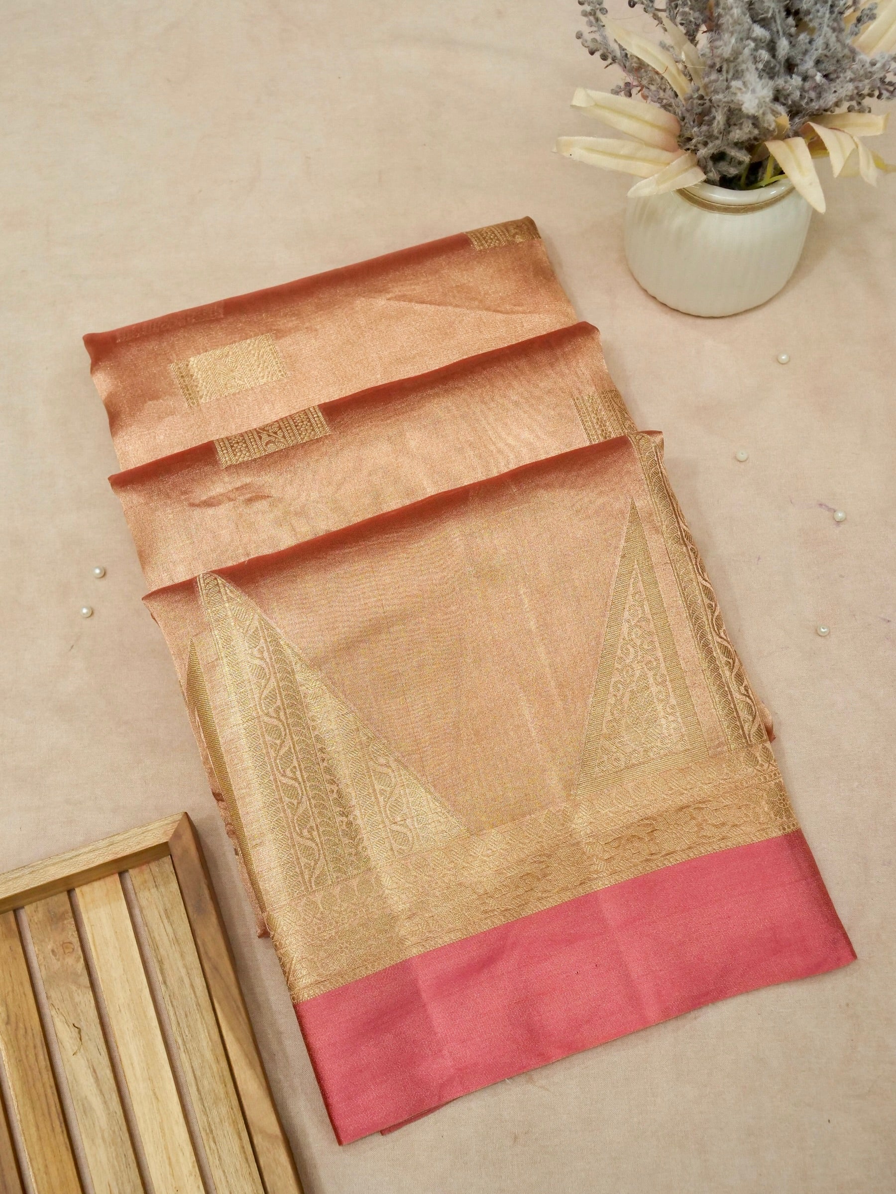 Banarasi Pure Tissue Silk Reshami Zari