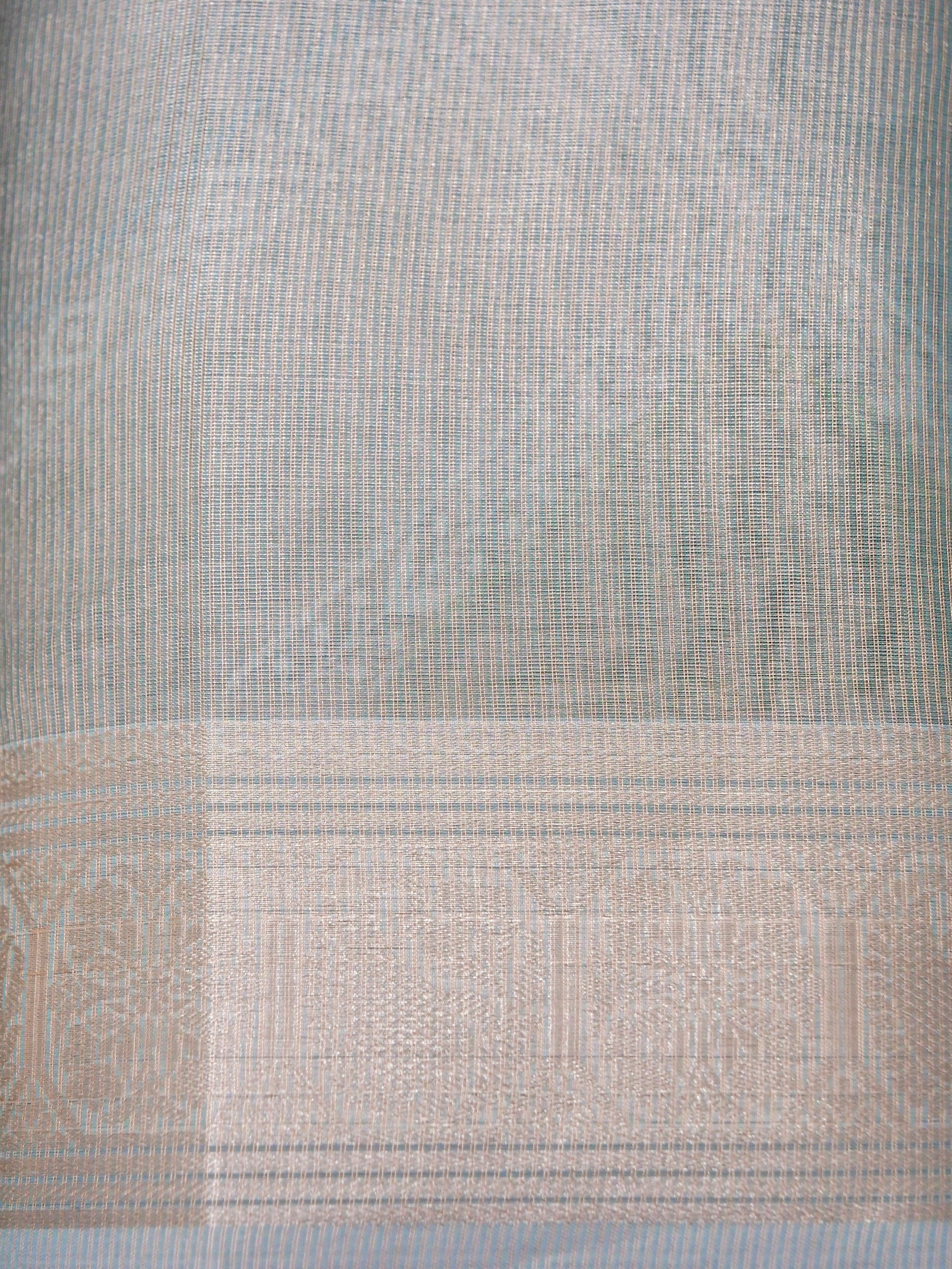 Banarasi tissue silk allover computer embroidery with rangkaat with blouse