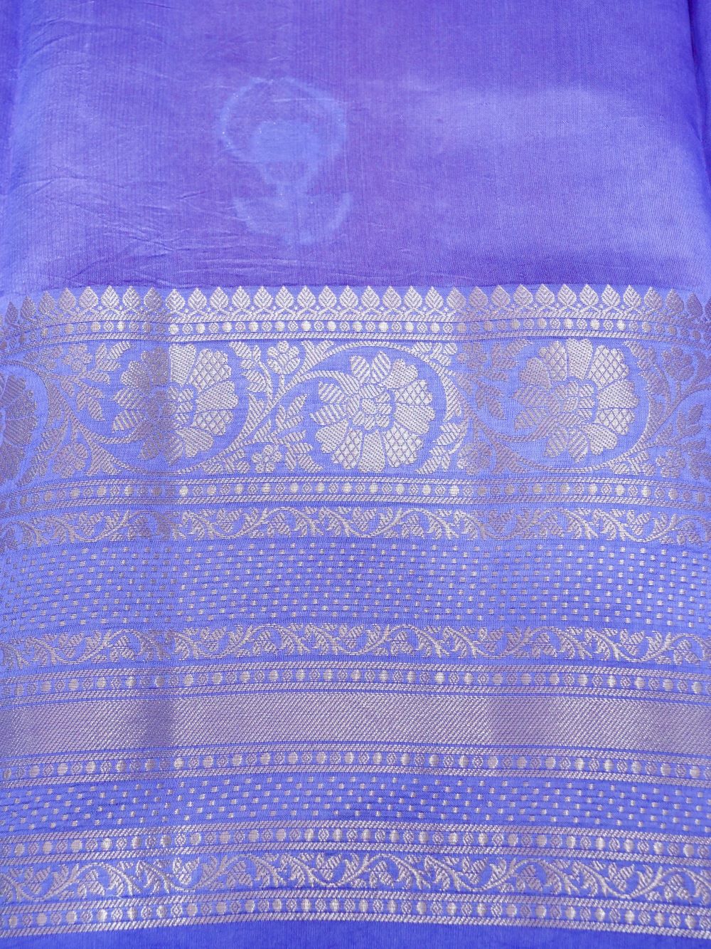 Banarasi Pure Mango Silk Allover Zari Buti Contrast Border and Pallu