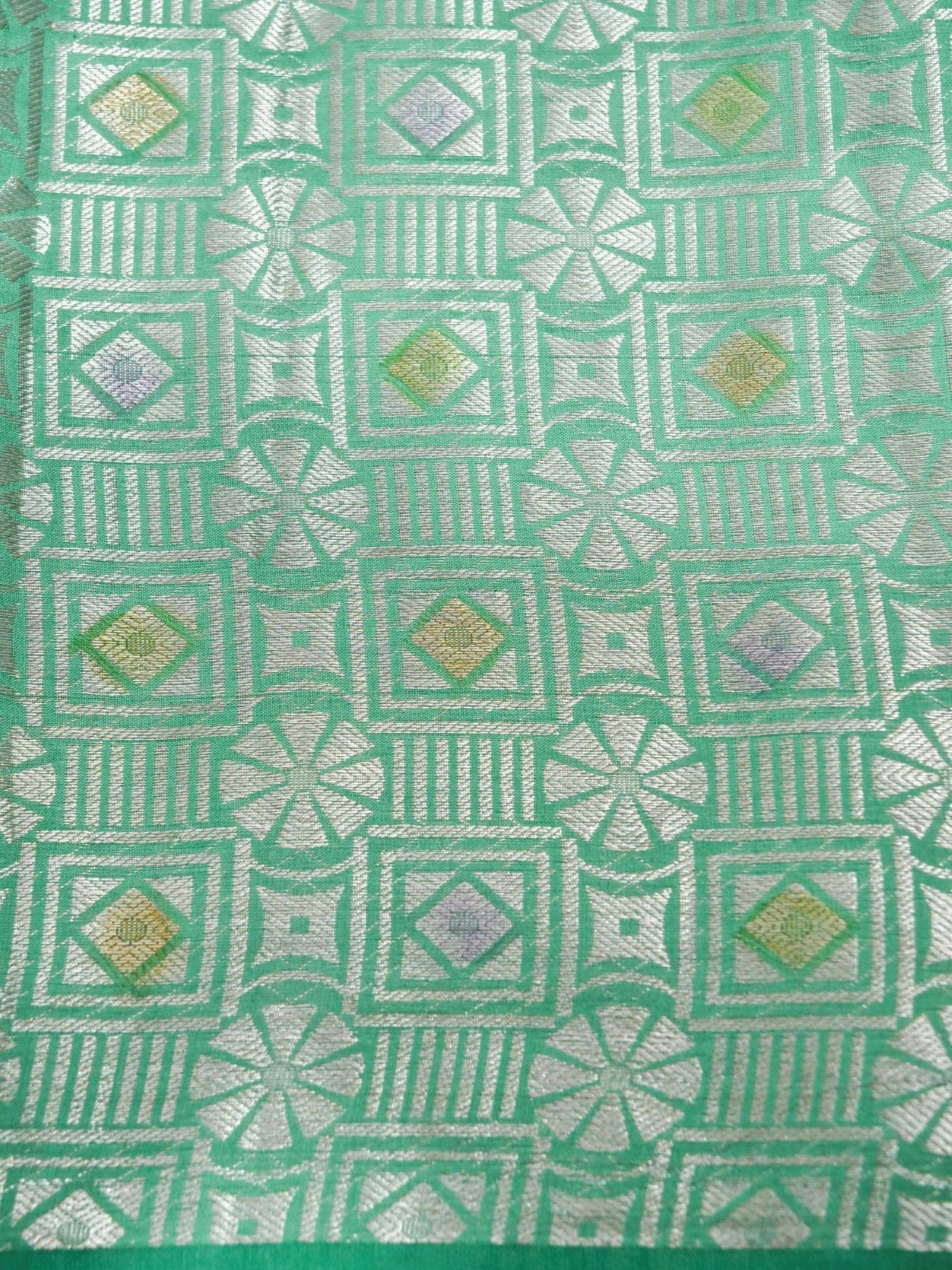 Banarasi Pure Chiniya Silk with Zari Buti and Hand Brushing