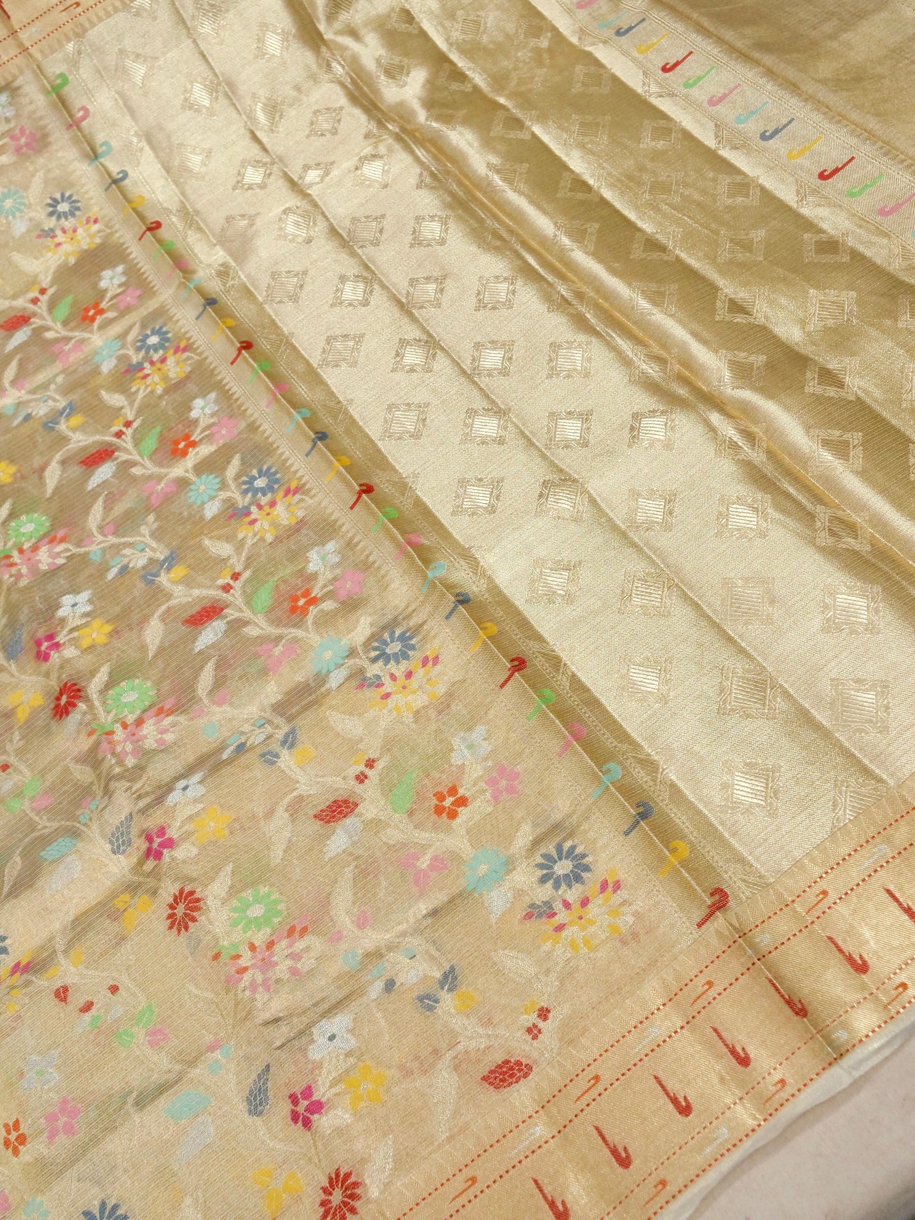 Banarasi Pure Tissue Silk with Resham Meena