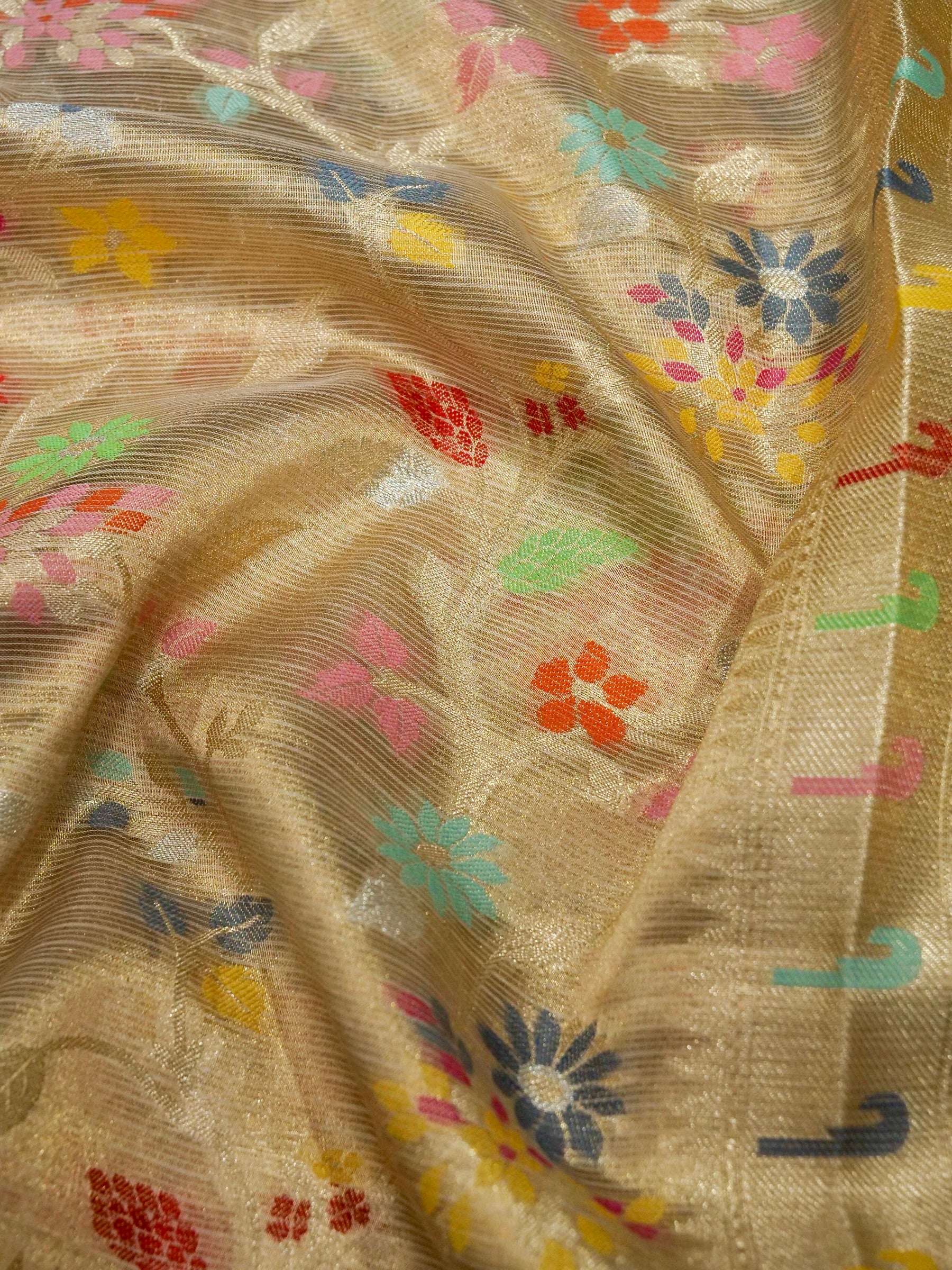 Banarasi Pure Tissue Silk with Resham Meena