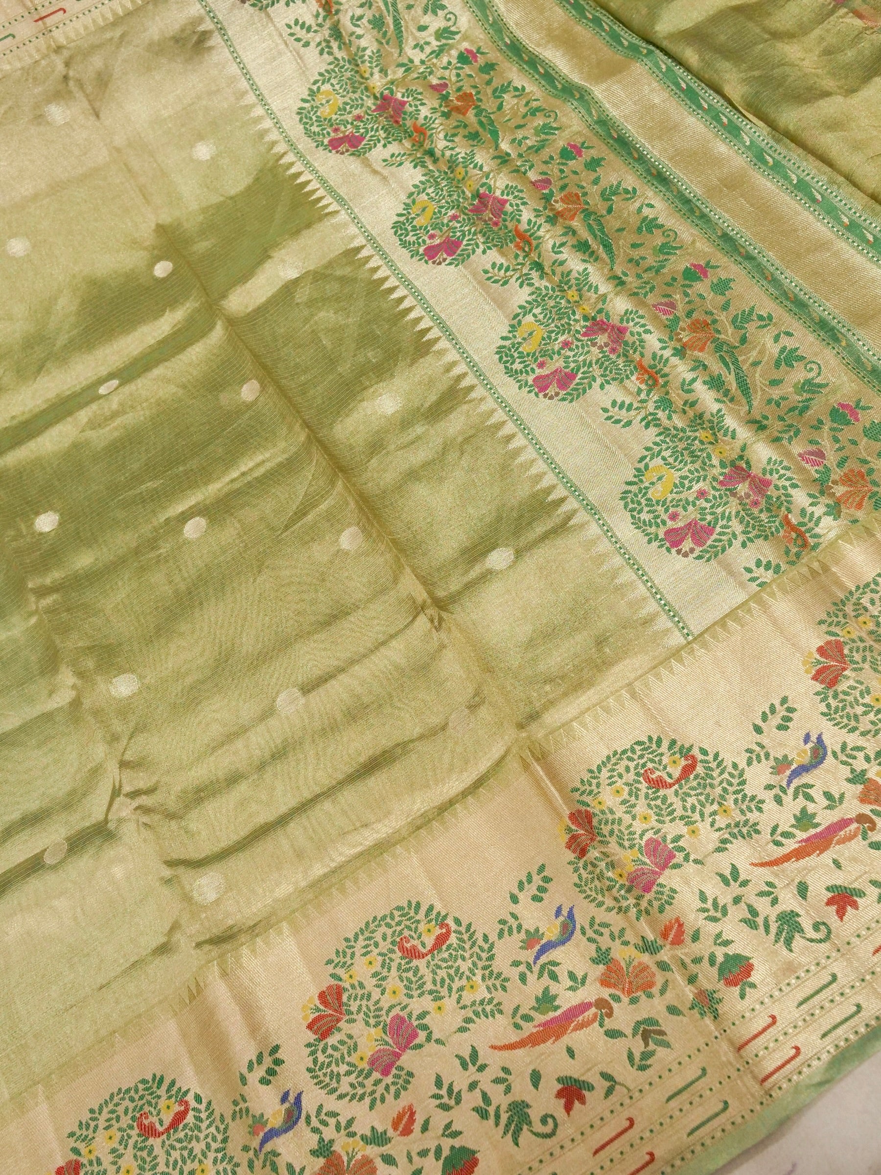 Banarasi Pure Tissue Silk with Resham Meena