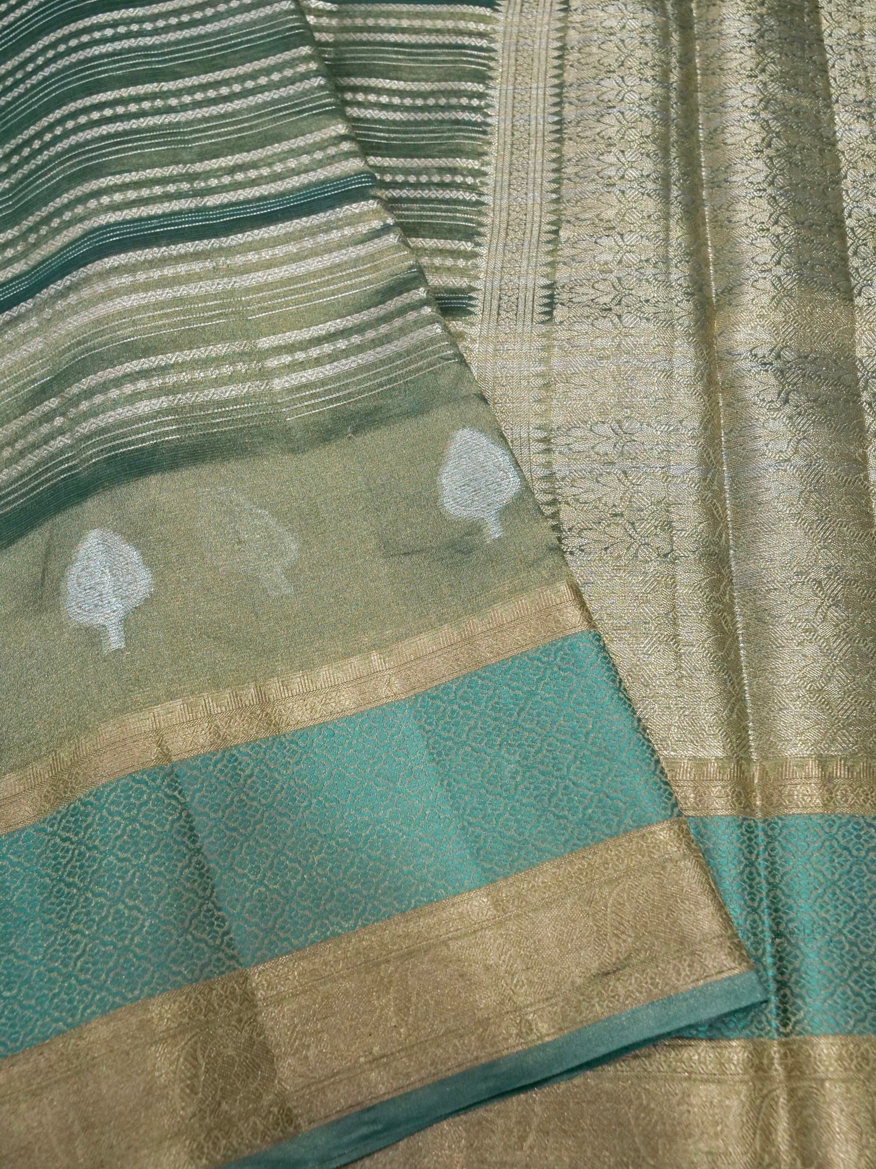 Banarasi Pure Tissue Silk with Resham Meena